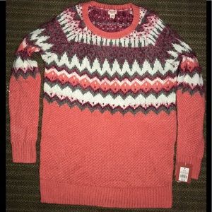MOSSIMO CORAL LONG SLEEVE SWEATER