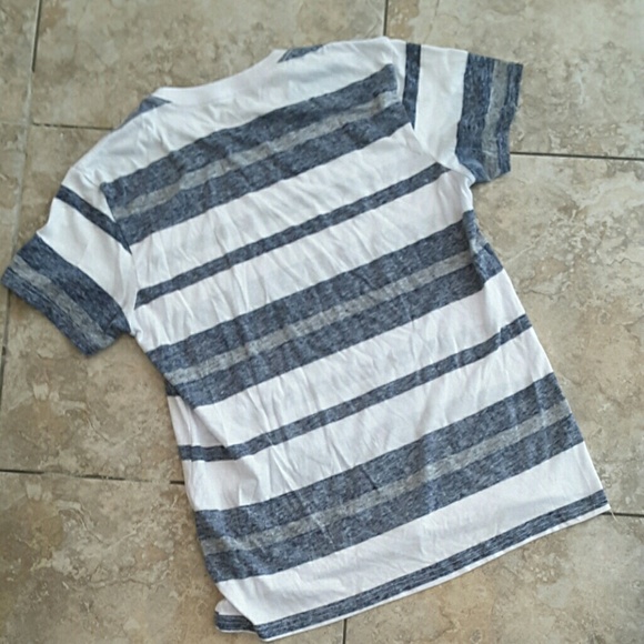 Mens Blue Crown striped tee - Picture 3 of 4