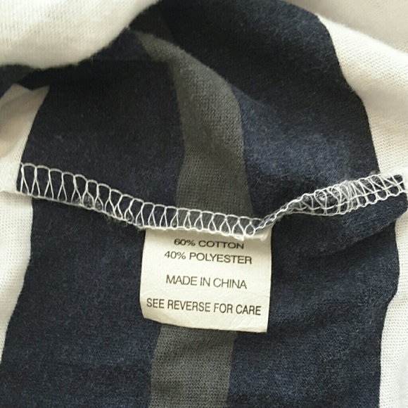 Mens Blue Crown striped tee - Picture 4 of 4