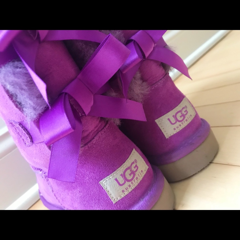 PURPLE BOW UGG BOOTS