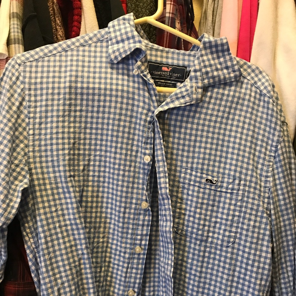 Vineyard Vines Gingham Button Up - image 1