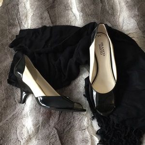 Black and Cream Franco Sarto Heels