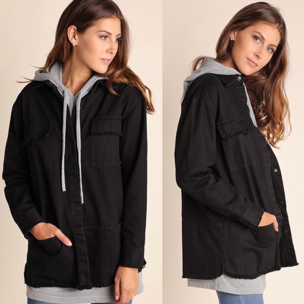 FLASH SALE NWT✨Midnight Romeo Black Trucker Jacket