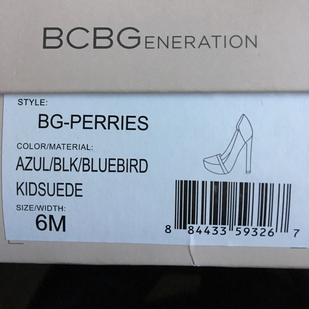 BNIB, BCBG cool color block heels, size 6 - Picture 3 of 3