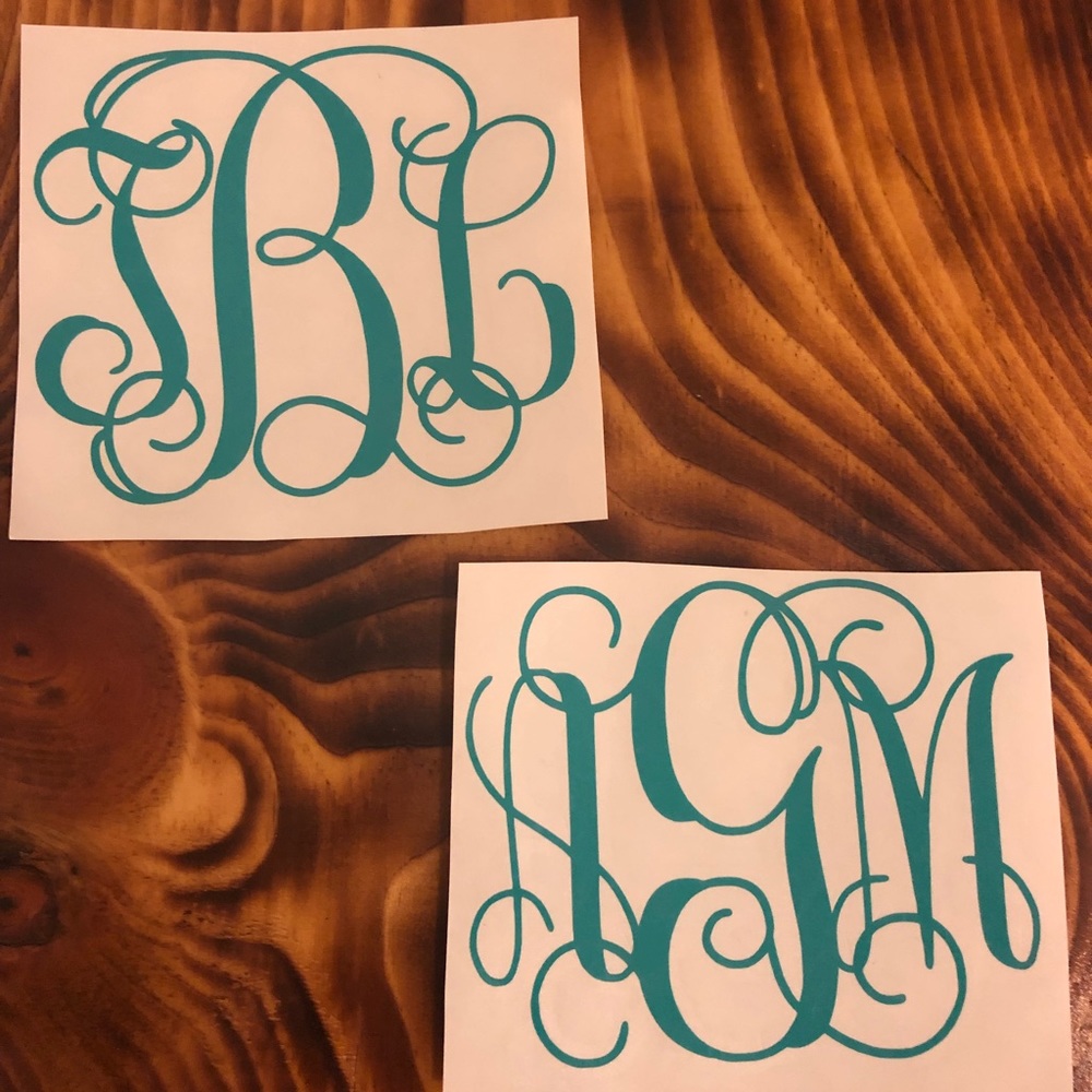 Custom monogram decals