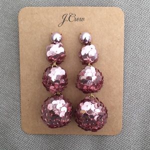 J. Crew Sequin Ball Drop Earrings