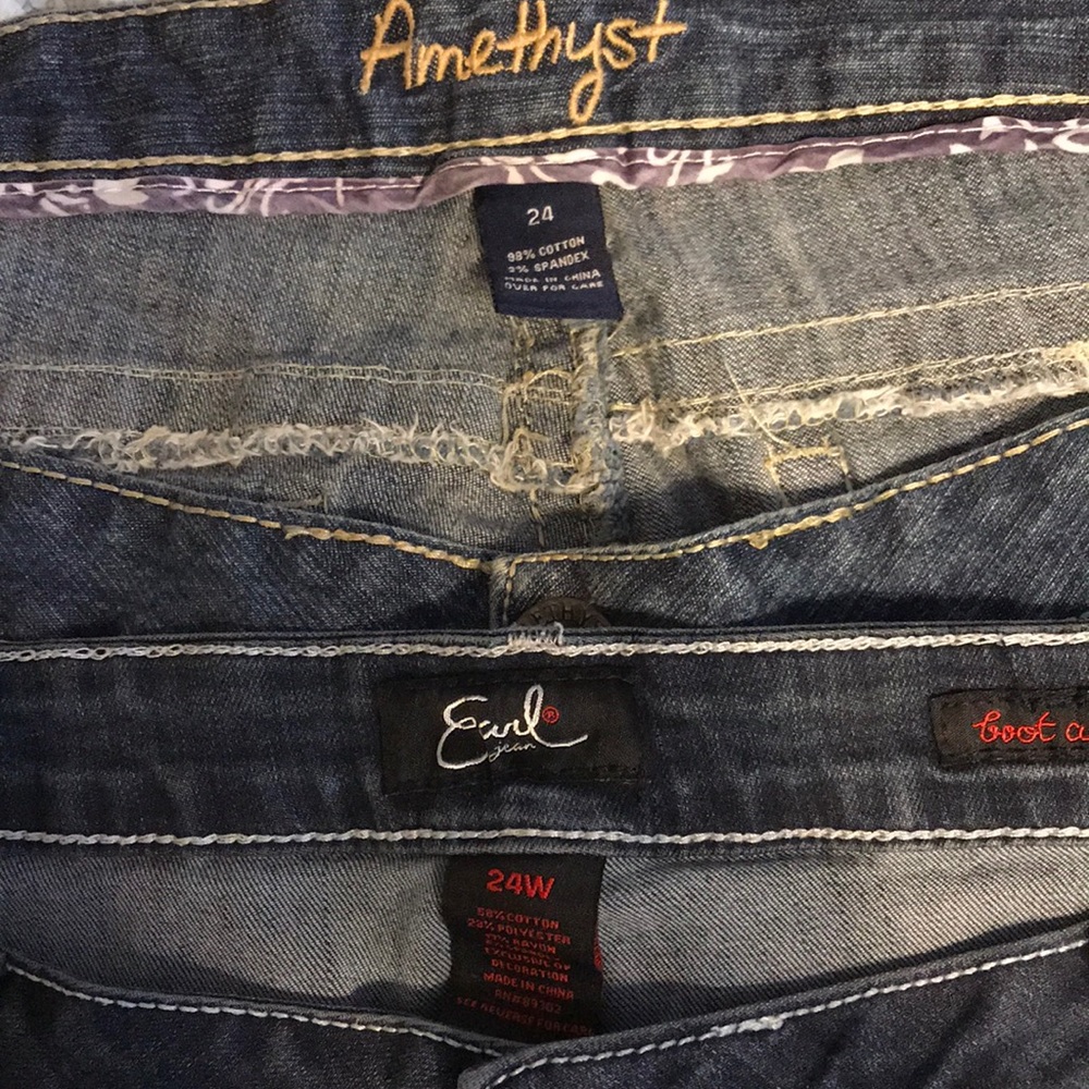 Lot of 2 pairs of Bootcut Jeans, Size 24W