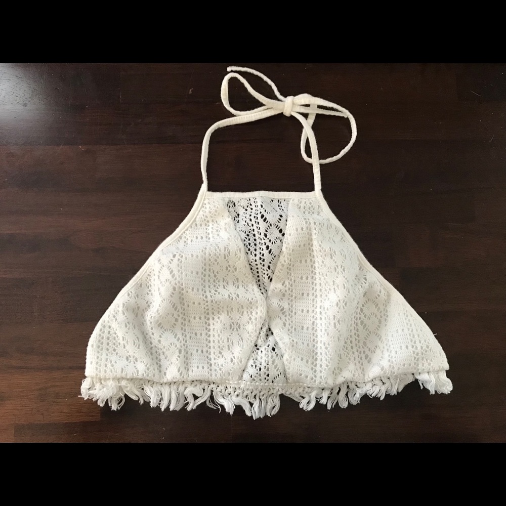 Lace halter top