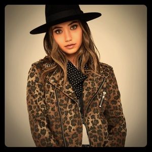 Chloe Denim Studded Moto Jacket