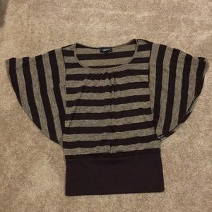 IZ Byer striped dolman sleeve shirt