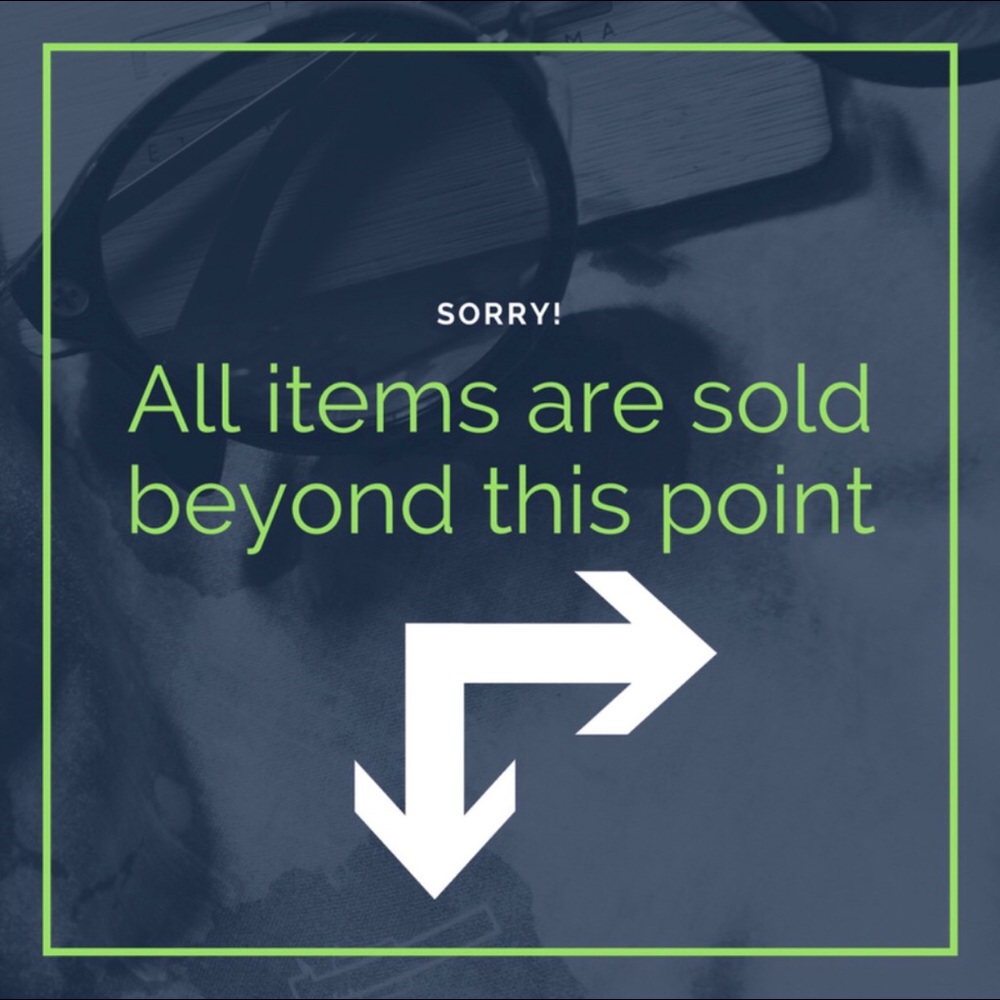 All items beyond this point are sold