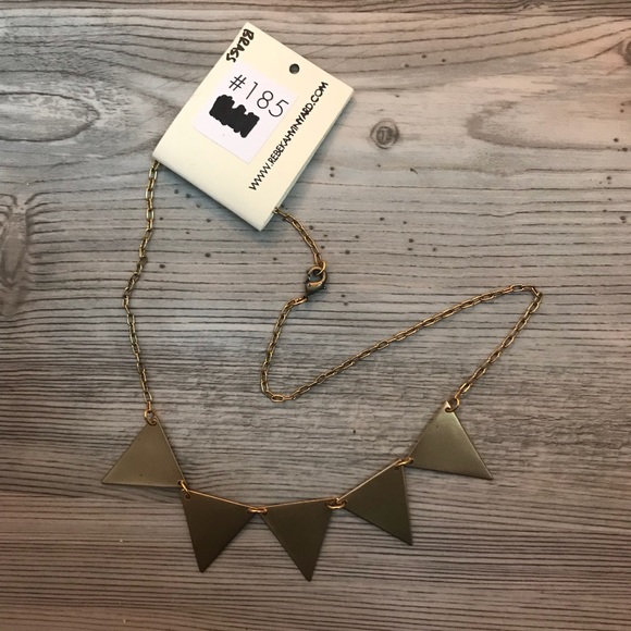 Rebekah Vinyard Jewelry Jewelry - Rebekah Vinyard Antique Brass Triangle Necklace