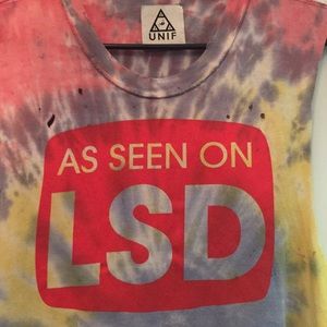 UNIF cropped AS SEEN ON LSD tie dye Muscle tank