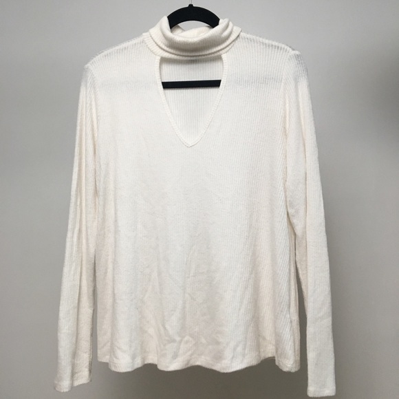 *SOLD* Free People Cream Choker Sweater - Picture 2 of 3