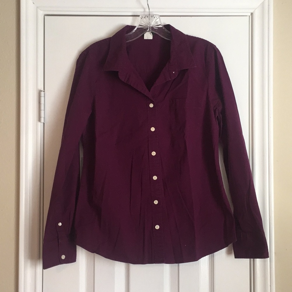 J. Crew button down purple blouse!