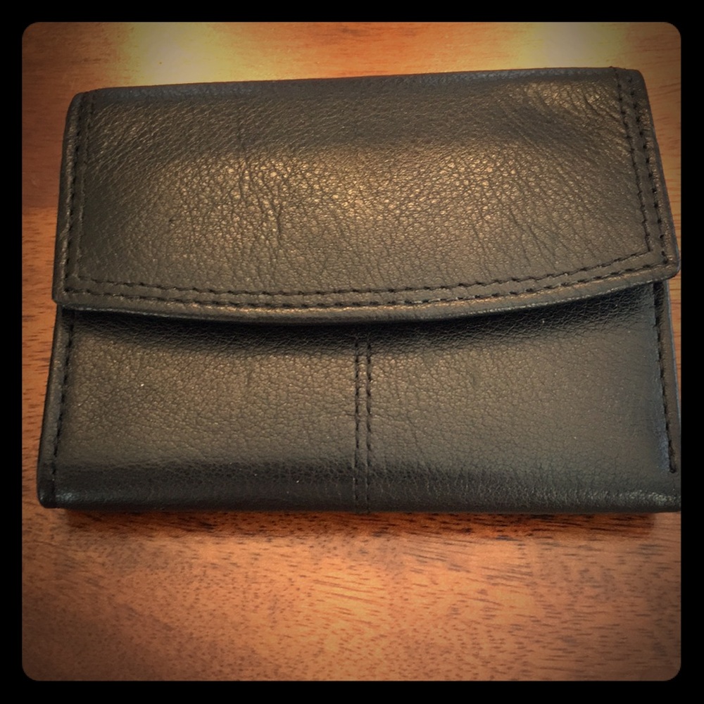 Black leather wallet