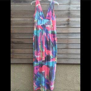 Corey Lynn Calter floor length brush stroke dress