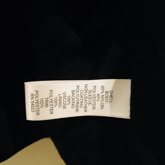 Black Vegan Leather Sleeve Jacket, Piperlime - Picture 5 of 5