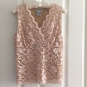 Sleeveless lace top