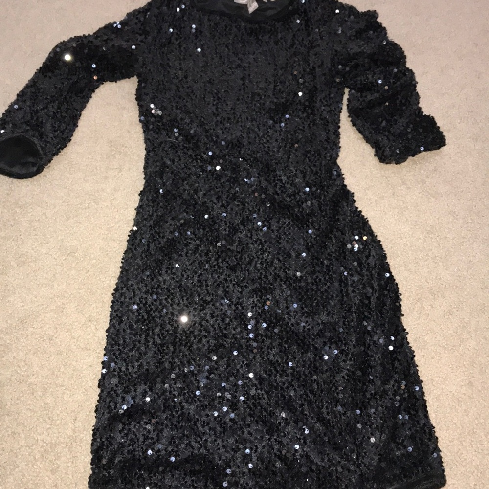 Black tight sequin dress, perfect condition