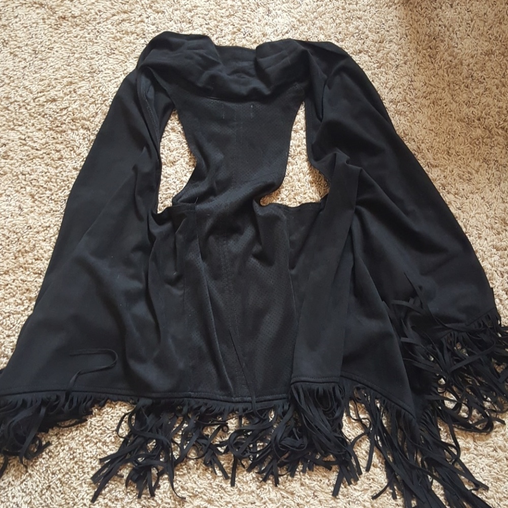 Fringe suede vest