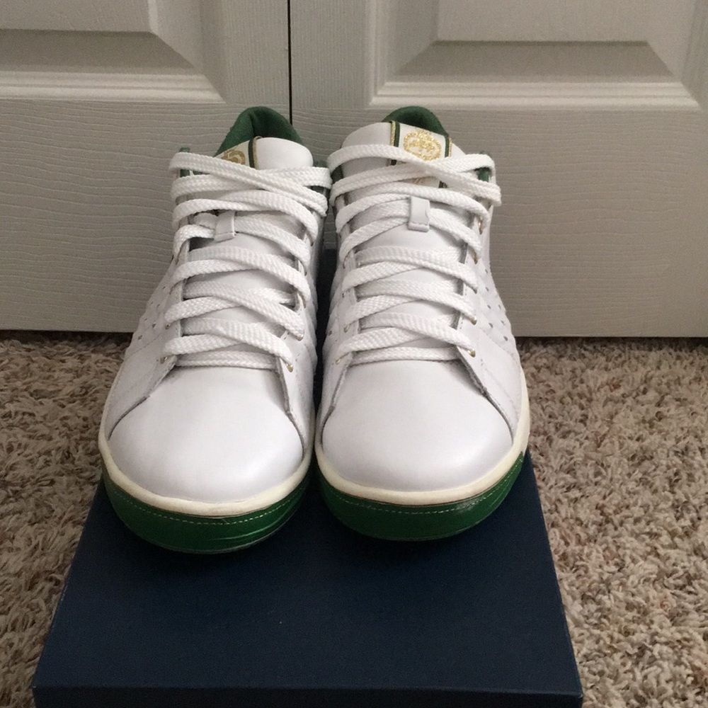 Green and white Ecko sneakers