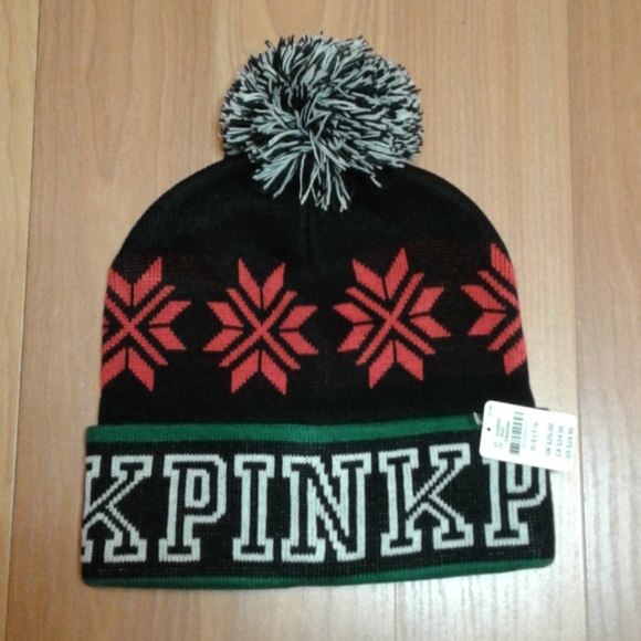 NWT Victoria's Secret PINK Beanie Hat - Picture 2 of 2