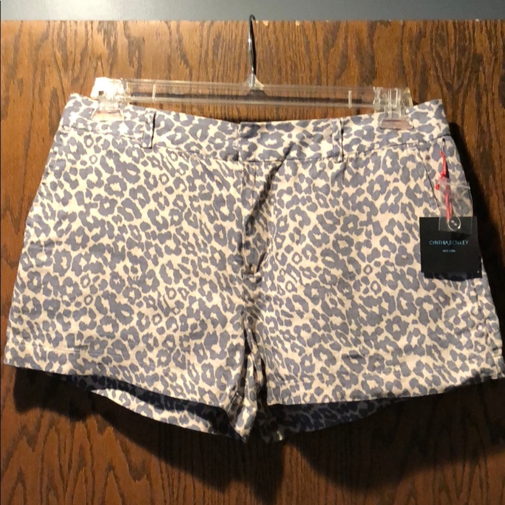Linen Cynthia Rowley Cheetah Print Shorts
