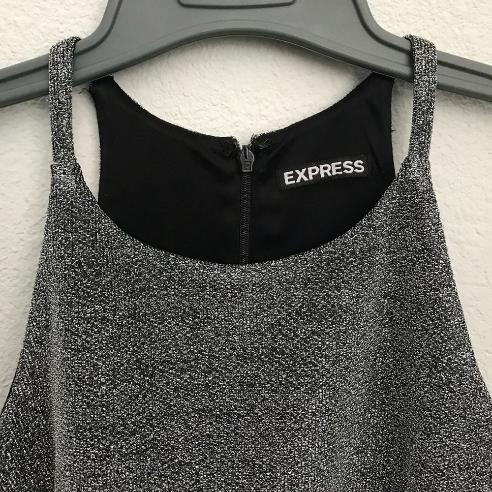 Express Silver Asymmetrical Sheath Dress - Picture 4 of 6
