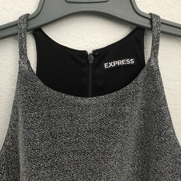 Express Silver Asymmetrical Sheath Dress - Picture 4 of 6