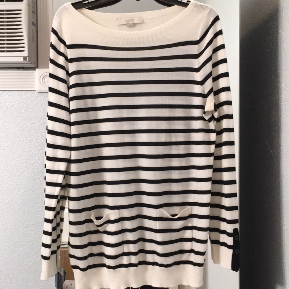 And Taylor Loft striped sweater