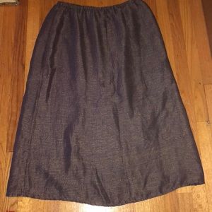 EILEEN FISHER LONG SILK LINED SKIRT SZ LG