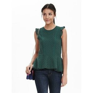 BR Floral Lace Peplum Top
