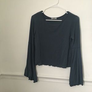 Blue bell sleeve top
