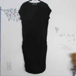 Athleta Topanga V-neck  Knit Dress with rouching.
