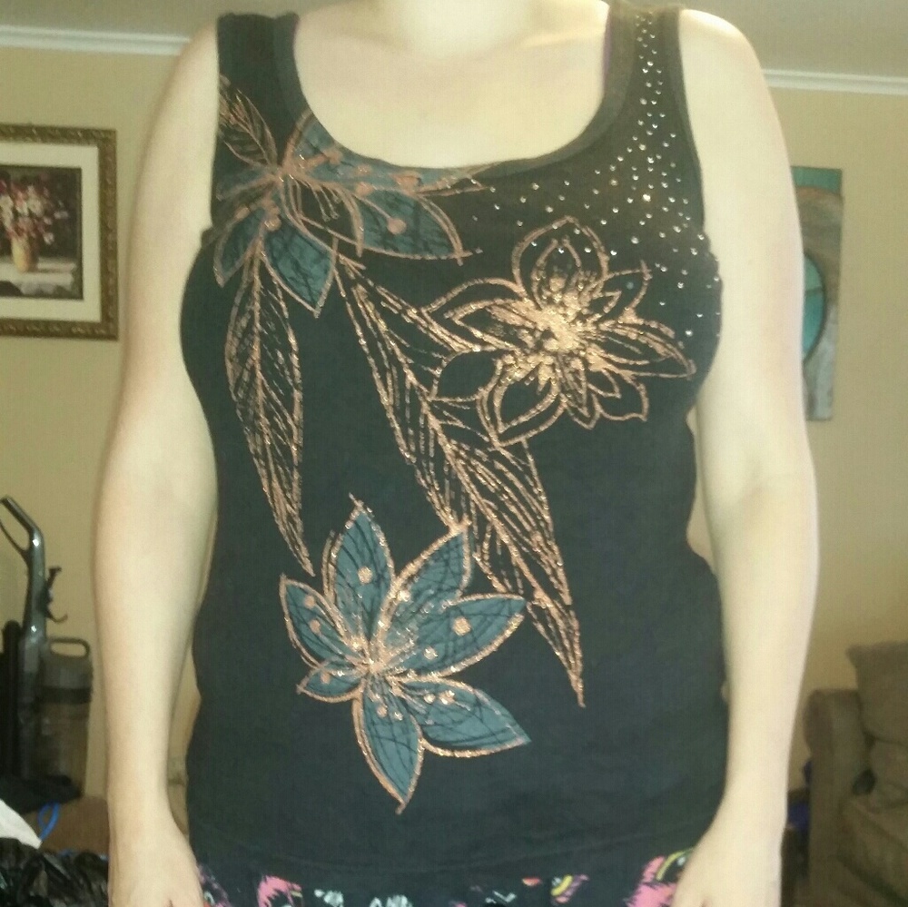 Tank with flowers