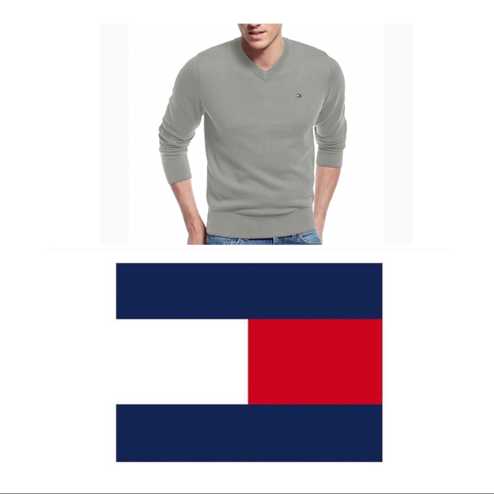 Tommy Hilfiger v-Neck gray sweater