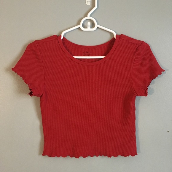 red baby tee