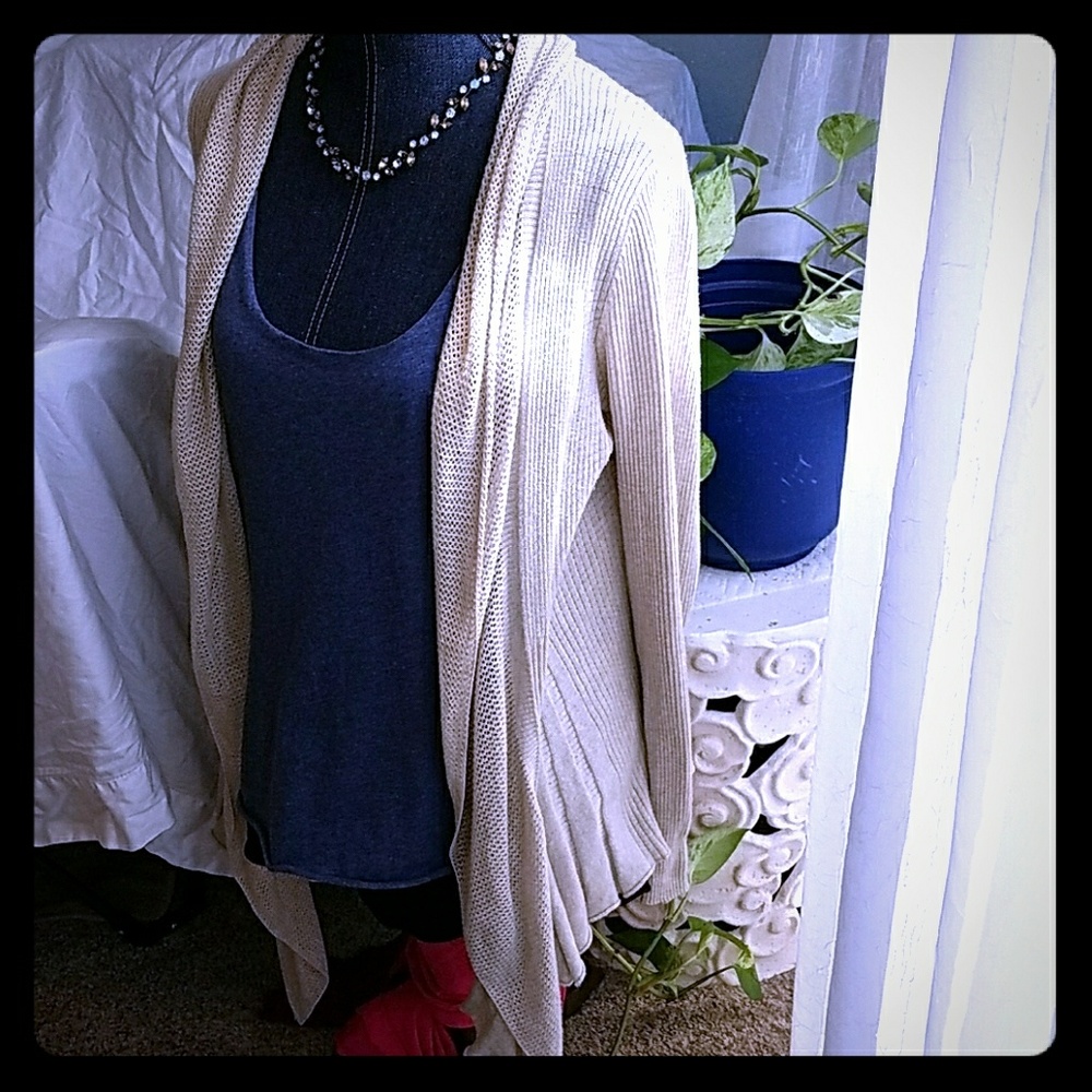 Lightweight waterfall cardigan