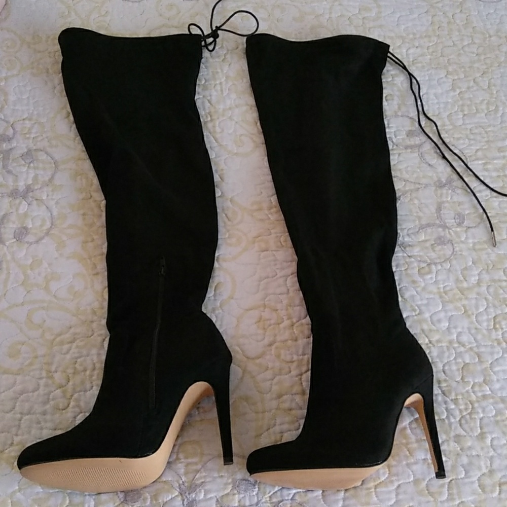 Suede Boots/ Wide Calf