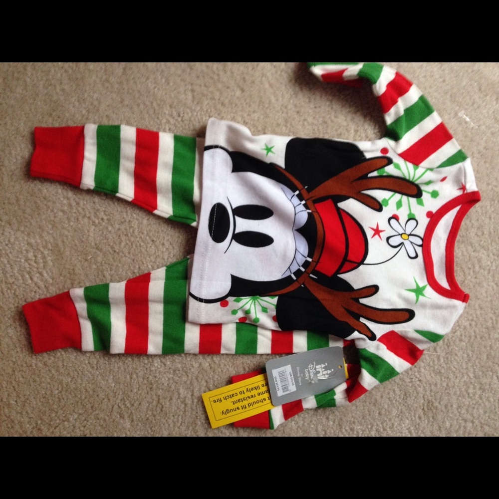 NWT baby girl Christmas Minnie PJs!