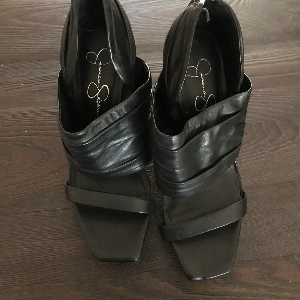 Jessica Simpson Black Strappy Heels