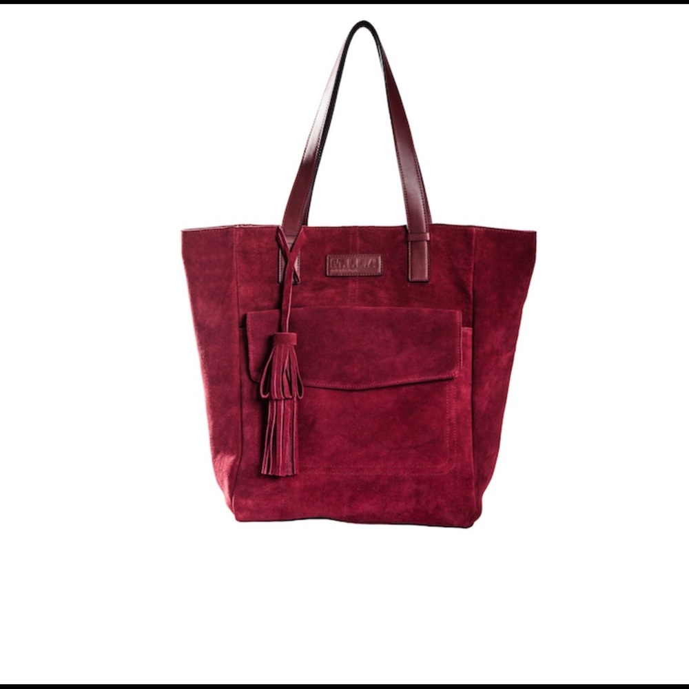 NWOT statement genuine suede bag Made in LA (MILA)