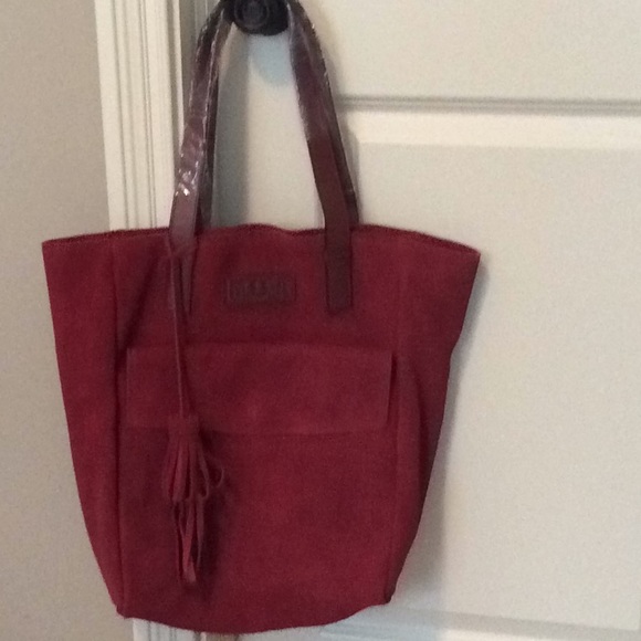 NWOT statement genuine suede bag Made in LA (MILA) - Picture 2 of 5