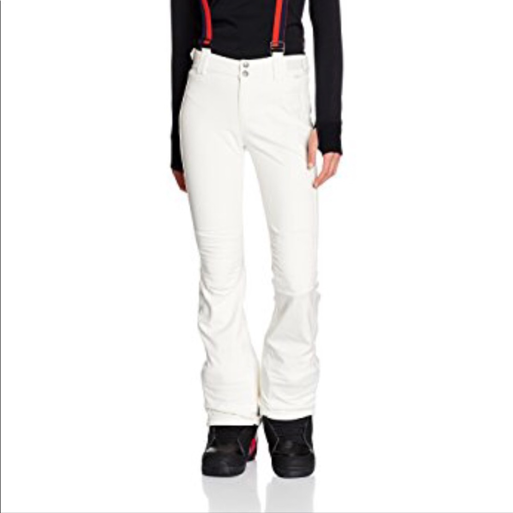 🎿 White-retro O’Neill ski pants & red suspender
