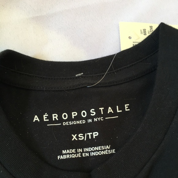 New Men's Aeropostale Black Tee Shirt XS - Picture 3 of 5