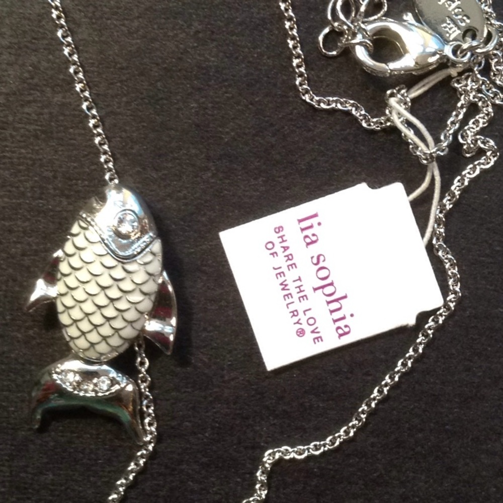 Lia Sophia Fish Necklace - Picture 1 of 5