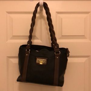 Black and brown soft bag