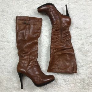 Cathy Jean Brown Leather Boots