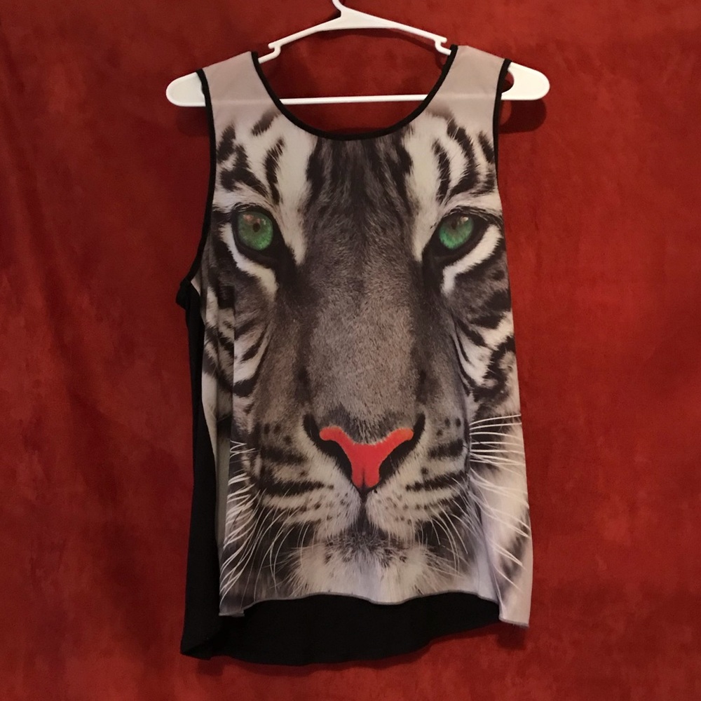 Tiger face tank top